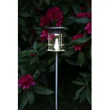 Best Season Solarlampe Edelstahl, Superhell Warmweiß, Dämmerungsschalter
