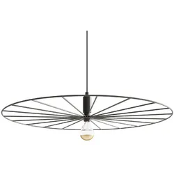 Pendelleuchte Hängelampe Esszimmerleuchte Retro Rad Designleuchte schwarz D 60 cm