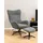 Actona Relaxsessel Talgarth Textil 76 x 105 x 86 cm Anthrazit mit Hocker