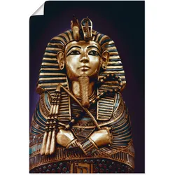 Wandbild ARTLAND "Grabbüste von König Tutanchamun", gold (farbe bild(er): goldfarben), B:40cm H:60cm T:0,1cm, Papier, Bilder, als Leinwandbild, Poster in verschied. Größen