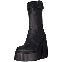 Buffalo Damen Elegante Stiefel Heart Bootie Buckle 1220059 Schwarz ... 40