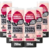Original Source Duschgel Vanille & Himbeere, 250 ml, 6 Stück