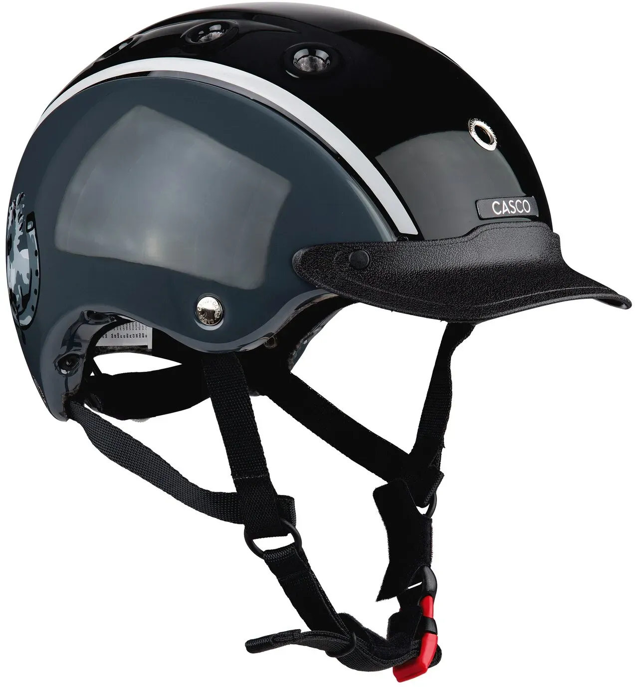 CASCO Reithelm NORI Iconic horseshoe black/grey XS (50-52)