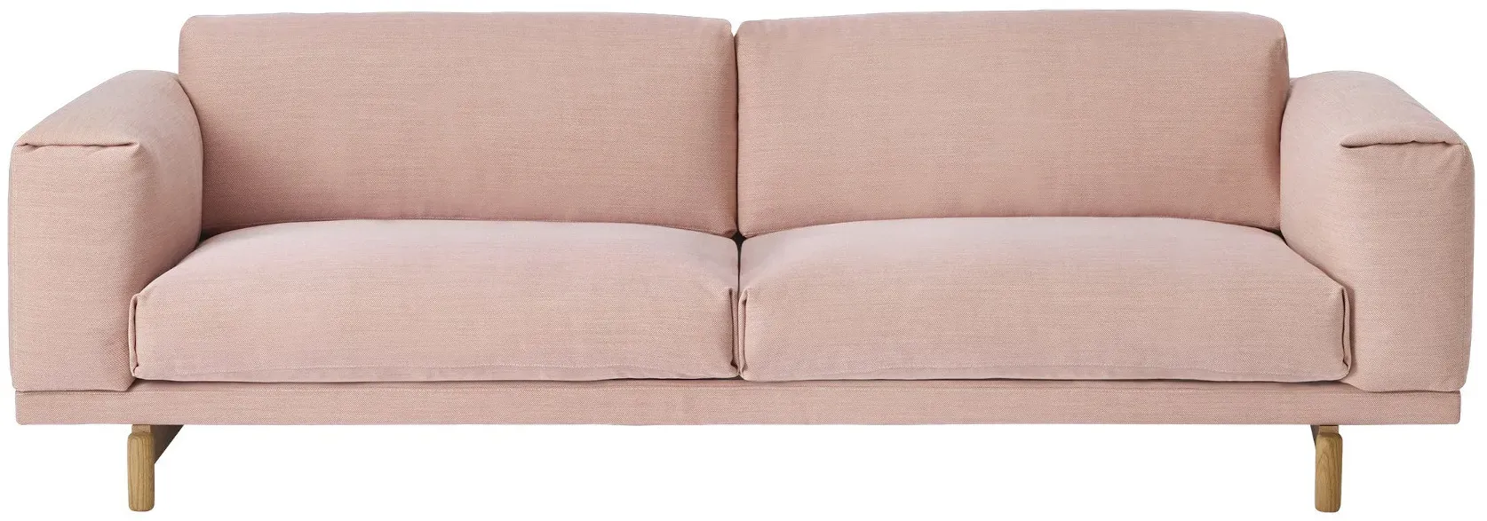 Muuto Rest Sofa 3-Sitzer, steelcut trio 515 / eiche natur