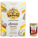 24x Caputo Semola Rimacinata Di Grano Duro Nachgemahlener Grieß 1kg+Polpa 400g