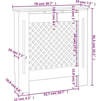 VidaXL MDF Heizkörperverkleidung 78 cm