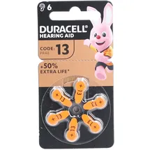 Duracell Hörgerätebatterie Typ 13 6 St.