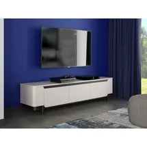 Forte Vodol TV-Lowboard 204,9 cm Schwarz Holzwerkstoff