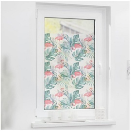 Lichtblick Fensterfolie Flamingo Rosa grün B/L: ca. 100x130 cm