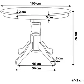 Beliani Akron Ø 100 cm weiß