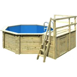 Karibu Pool Modell 1 C - kesseldruckimprägniert inkl. gratis Pool-Pflegeset (Gesamtwert 69 €) & 10% Frühbucher-Rabatt