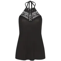LASCANA Neckholdertop Schwarz 36