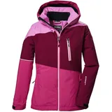 KILLTEC Mädchen Skijacke/Funktionsjacke mit Kapuze und Schneefang KSW 331 GRLS SKI JCKT, dunkel himbeere, 164