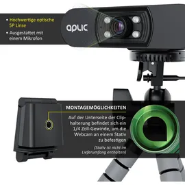 Aplic HD-Webcam Schwarz