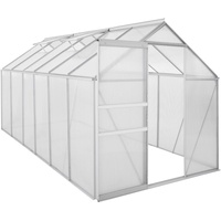 Zelsius Aluminium Gewächshaus für den Garten | 380 x 190 cm | 6 mm Platten | Vielseitig nutzbar als Treibhaus, Tomatenhaus, Frühbeet und Pflanzenhaus