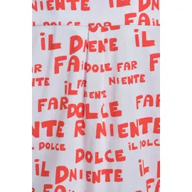 Milano Italy Langarmbluse mit All Over Print Weiß 44