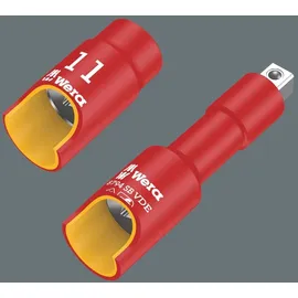 WERA 8100 SB VDE 1 Zyklop Knarrensatz, isoliert, Umschalthebel, 3/8"-Antrieb, metrisch 3/8 Zoll 17 tlg 05004970001