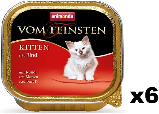 Animonda Cat Vom Feinsten Kitten mit Rind 6x100g (Rabatt für Stammkunden 3%)