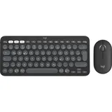 Logitech Pebble 2 Combo (DE, Kabellos), Tastatur Schwarz