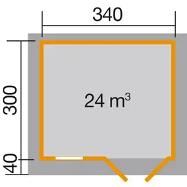 Weka Ingolstadt 3 3,40 x 3,00 m natur