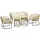 Outsunny Rattan Set 5-tlg. Beige