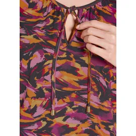 GOLDNER Florales Viskoseshirt Rot 44