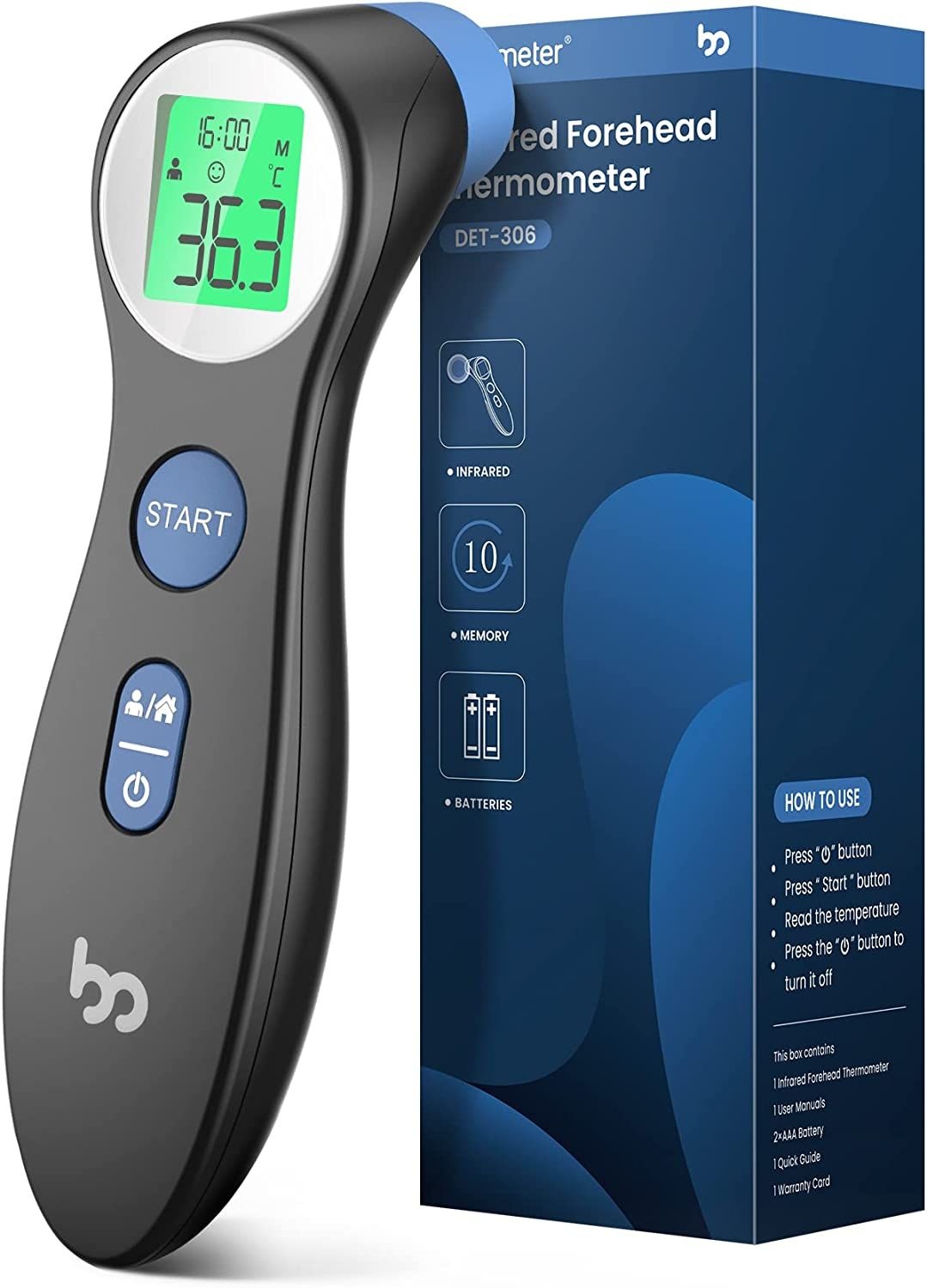 Femometer - kontaktloses infrarot Stirnthermometer für Babys und Erwachsene 1 St