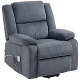Homcom Fernsehsessel mit Aufstehhilfe Textil 93 x 105 x 91 cm Grau elektrisch