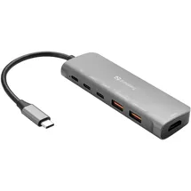 Sandberg USB-C Dock HDMI + 2xUSB-A + 2xUSB-C + PD100W 136-65