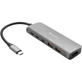 Sandberg USB-C Dock HDMI + 2xUSB-A + 2xUSB-C + PD100W 136-65