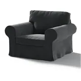Dekoria Sofahusse Ektorp Sessel, Velvet schwarz