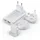 CHOETECH USB-C und USB-A GaN Fast Charger (65 W, 2 Ports), USB Ladegerät, Weiss