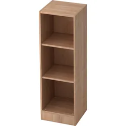 bümö office Regal Nussbaum, Standregal Holz - Aktenregal für Ordner & Bücher, Bücherregal 40 cm schmal, 3 OH Regal Wand, Büroregal, Holzregal,