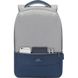 RivaCase® Rivacase 7567 Grau / Dunkelblau Notebookrucksack bis 17,3"