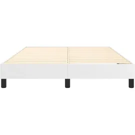 vidaXL Boxspringbettgestell, Weiß 140x200 cm Kunstleder