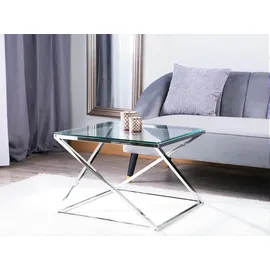 Beliani Beverly Silber/Eiche 60 x 45 x 60 cm