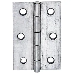 Alberts Scharnier mit vernietetem Edelstahlstift, Edelstahl, 1 Stück, 63 x 43 x 1,25 mm