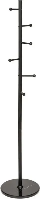 5five Garderobenständer mit schwarzem Marmorsockel - 173 cm, Schwarz