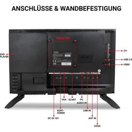 Xoro Bundle: XORO HTC 1949 V2 (18.5" LED TV,DVD,Triple Tuner) incl. freenet TV CI+ Modul DVB-T2 - 3 Monate)