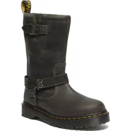 Dr. Martens Anistone Hi Charcoal Grey Burnished Waxy Pull Up Wp 40 EU