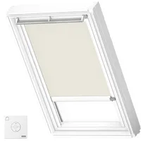 VELUX Verdunkelungsrollo Uni Beige 1085, MK04, Hellbeige, weiße Führungsschiene