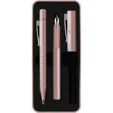 Faber-Castell 201539 - Geschenkset Grip 2011 pale rose, mit Füller M und Kugelschreiber XB, im Metalletui