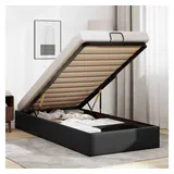 vidaXL Ottoman-Bett ohne Matratze Schwarz 90x200 cm Kunstleder