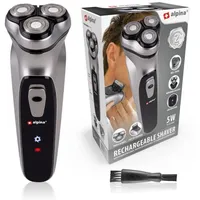 Alpfa Alpina Herrenrasierer, 5 Watt, 3 Köpfe, Silber-Schwarz