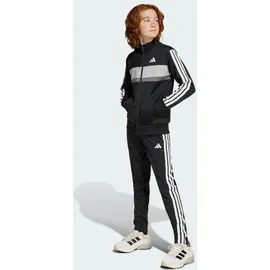 adidas Seasonal Essentials Tiberio 3-Streifen Tricot Trainingsanzug Black / White / Grey Two 128