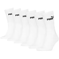 Puma Unisex Crew Tennissocken Sportsocken Socken für Damen Herren Paar, Farbe:300 - white, Socken & Strümpfe:43-46 - 43-46