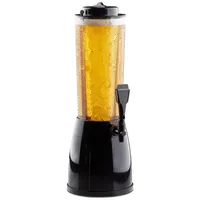 Relaxdays Biersäule mit Zapfhahn 2,5 Liter 50 St. Rot/Schwarz/Transparent