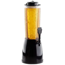 Relaxdays Biersäule mit Zapfhahn 2,5 Liter 50 St. Rot/Schwarz/Transparent