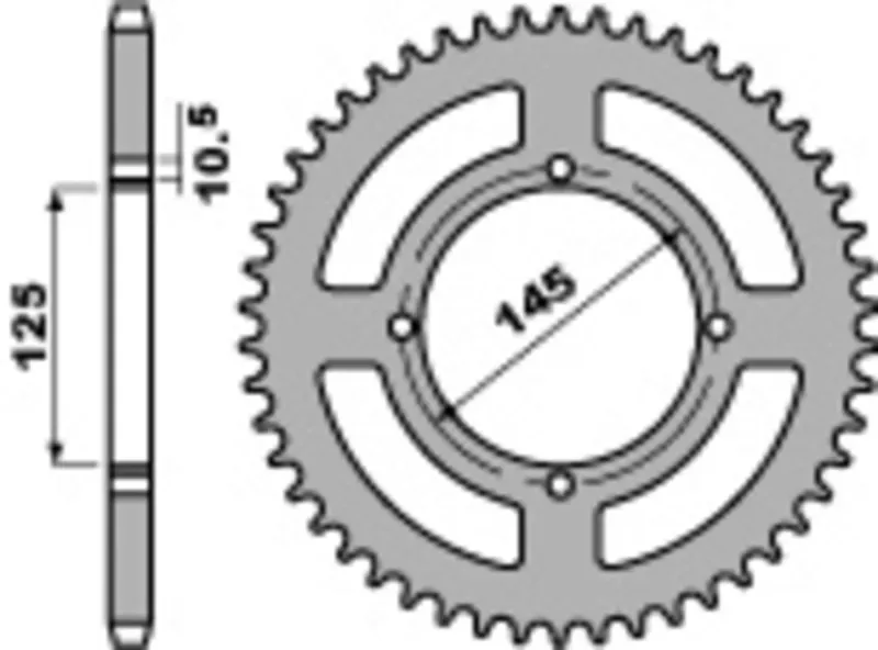 PBR Standard C45 Stahl Ritzel 857 - 520
