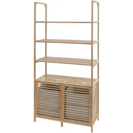 Mendler Bambus HWC-N83 Badschrank 168 x 81 x 33 cm Braun